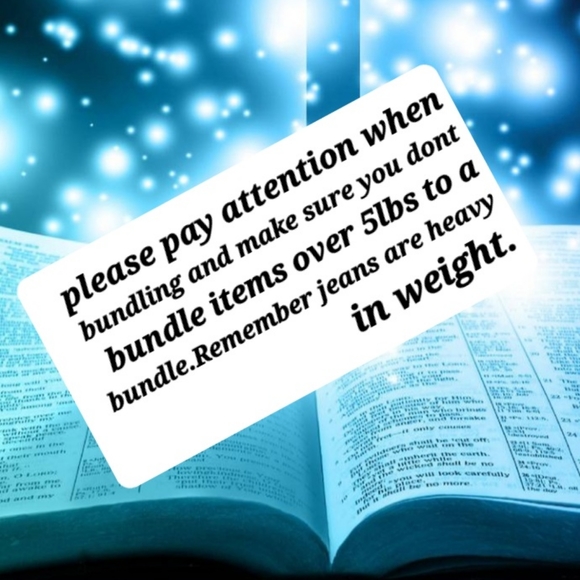 Please remember to make sure when bundling items are under 5lbs